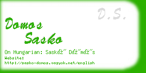 domos sasko business card